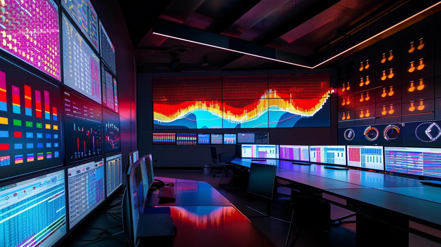 a vibrant digital marketing workspace, illuminated by bright led lights, features multiple screens displaying colorful data visualizations and charts, symbolizing the power of data-driven strategies in enhancing customer targeting and personalization. a vibrant digital marketing workspace, illuminated by bright led lights, features multiple screens displaying colorful data visualizations and charts, symbolizing the power of data-driven strategies in enhancing customer targeting and personalization.