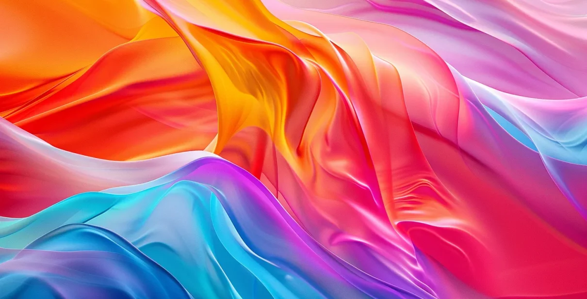 a vibrant, abstract representation of a digital marketing landscape, showcasing dynamic charts and content elements woven together in a seamless flow of colors, symbolizing the best practices of content marketing.