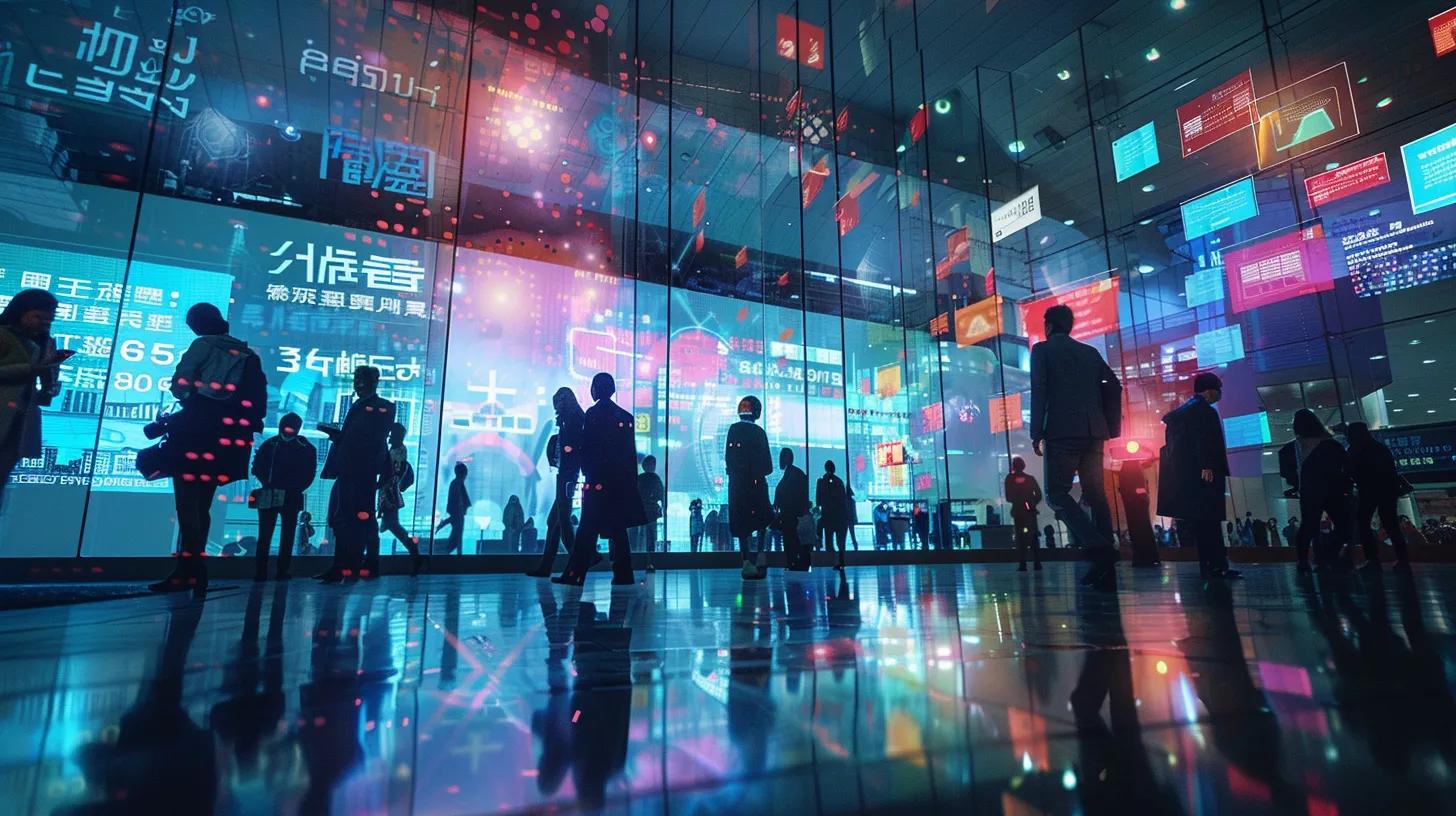 a dynamic urban office scene showcases a diverse team collaborating around digital screens displaying real-time customer journey analytics, with vibrant visualizations of engagement metrics and ai recommendations illuminating their strategy to enhance customer experiences. a dynamic urban office scene showcases a diverse team collaborating around digital screens displaying real-time customer journey analytics, with vibrant visualizations of engagement metrics and ai recommendations illuminating their strategy to enhance customer experiences.