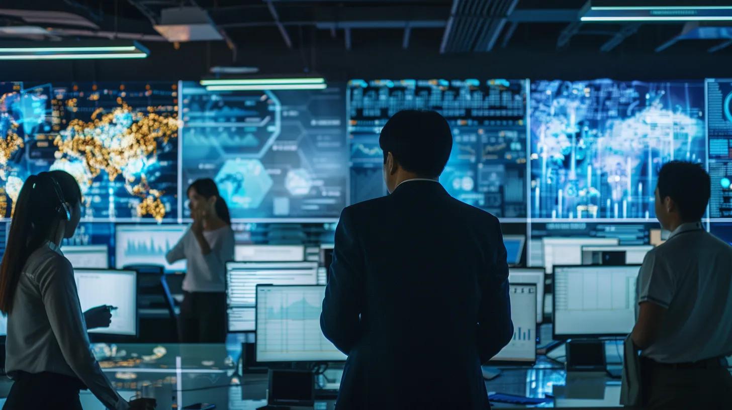 a sleek, modern office filled with digital displays showcasing dynamic ai-driven analytics dashboards and collaborative teams engaging in strategic discussions about optimizing user journeys through innovative cro services. a sleek, modern office filled with digital displays showcasing dynamic ai-driven analytics dashboards and collaborative teams engaging in strategic discussions about optimizing user journeys through innovative cro services.