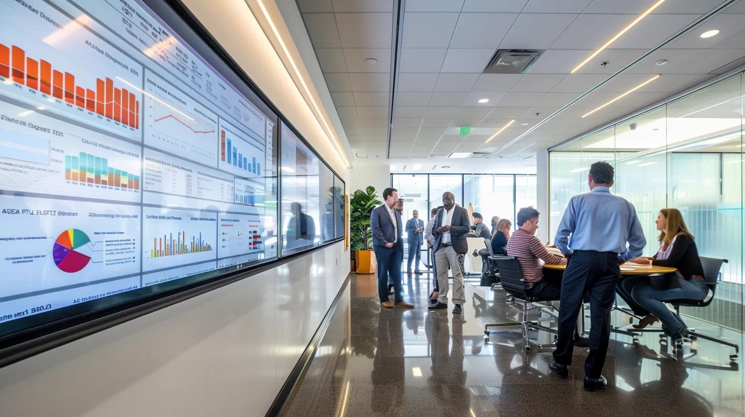 a sleek office environment showcases a large digital dashboard displaying multivariate testing results, surrounded by focused professionals engaging in user research discussions, illuminated by contemporary overhead lighting to emphasize the dynamic atmosphere of conversion rate optimization. a sleek office environment showcases a large digital dashboard displaying multivariate testing results, surrounded by focused professionals engaging in user research discussions, illuminated by contemporary overhead lighting to emphasize the dynamic atmosphere of conversion rate optimization.